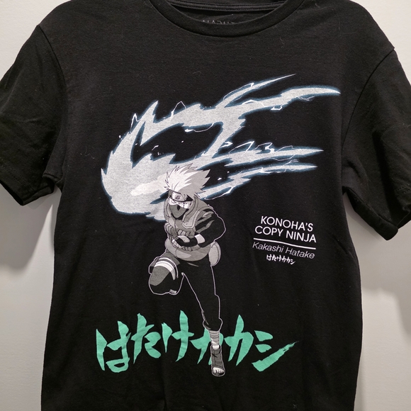 Other - Black Graphic T-Shirt with Anime Design